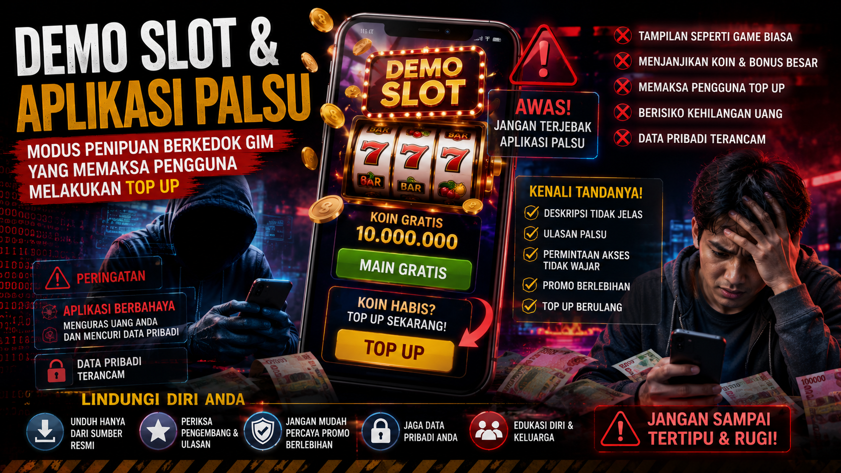 Waspada Demo Slot Palsu! Cara Pelaku Menjebak Korban Melalui Aplikasi Gim