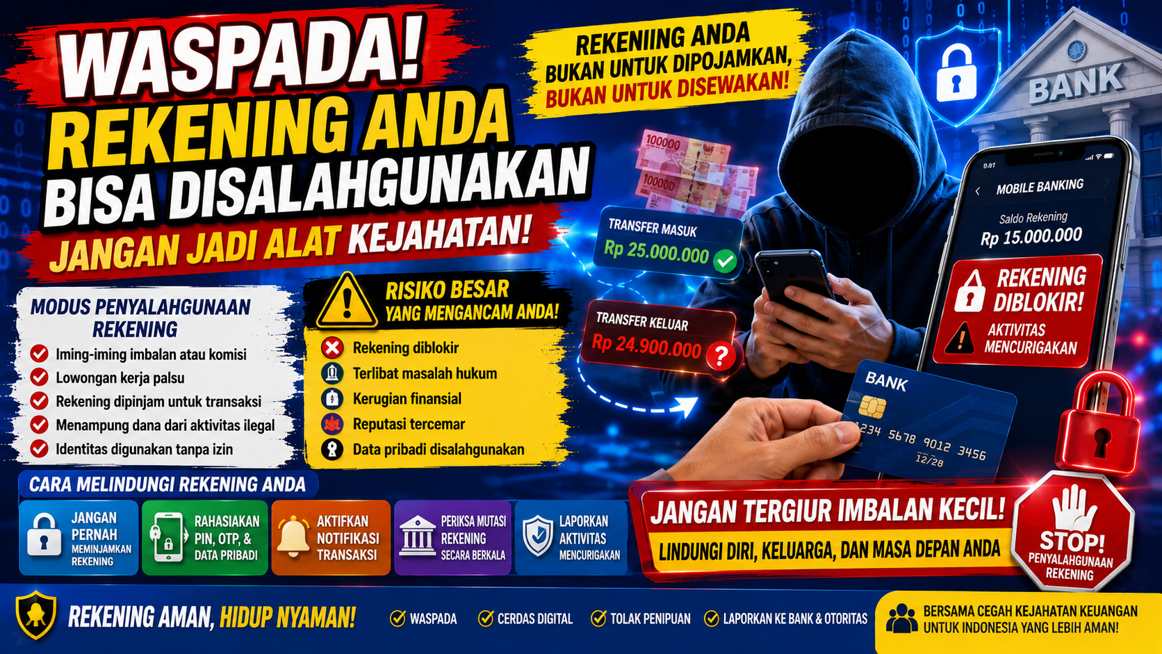 Awas Jadi Korban! Sindikat Memanfaatkan Rekening Warga untuk Menyamarkan Aliran Dana Ilegal