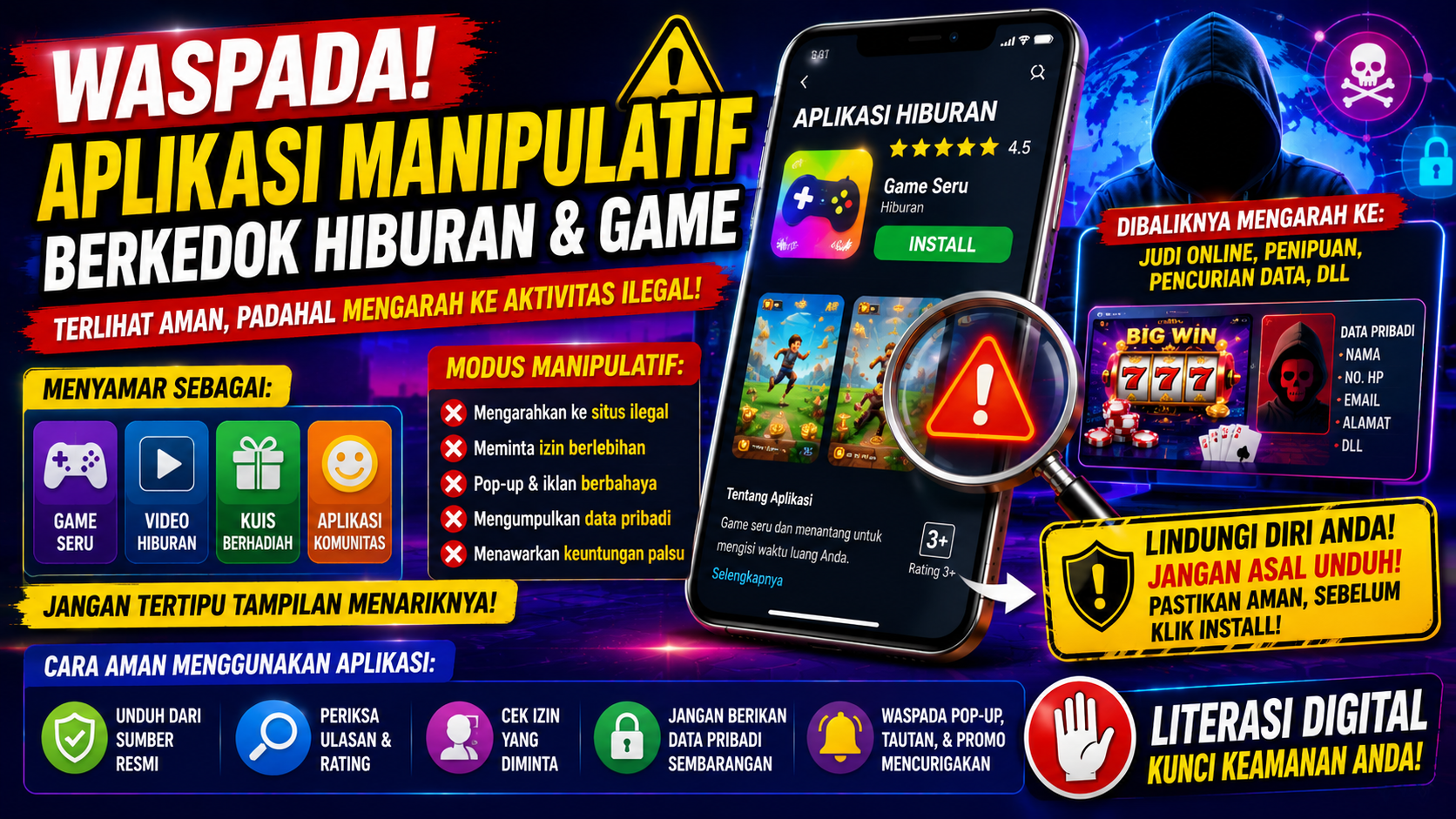 Aplikasi Hiburan atau Jebakan? Kenali Modus Aplikasi Manipulatif yang Merugikan Pengguna