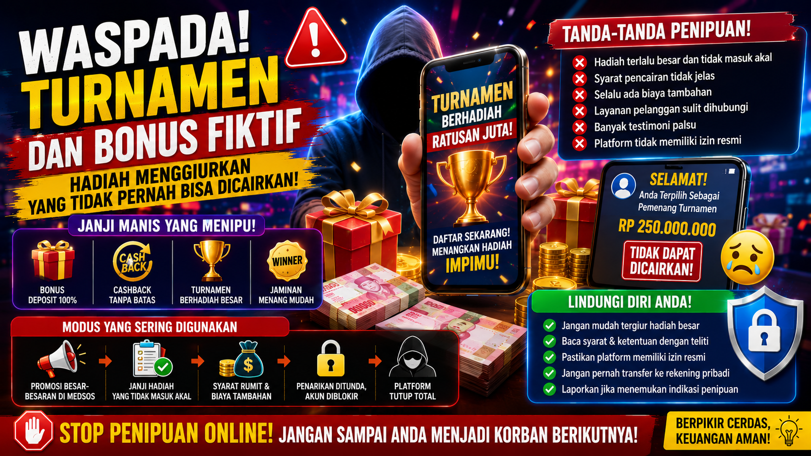 Jangan Mudah Tergiur! Cara Kerja Modus Turnamen Fiktif yang Menguras Uang Korban
