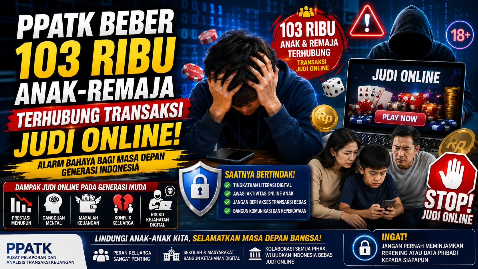 Generasi Muda dalam Ancaman: PPATK Beber Fakta Transaksi Judi Online yang Melibatkan Anak dan Remaja