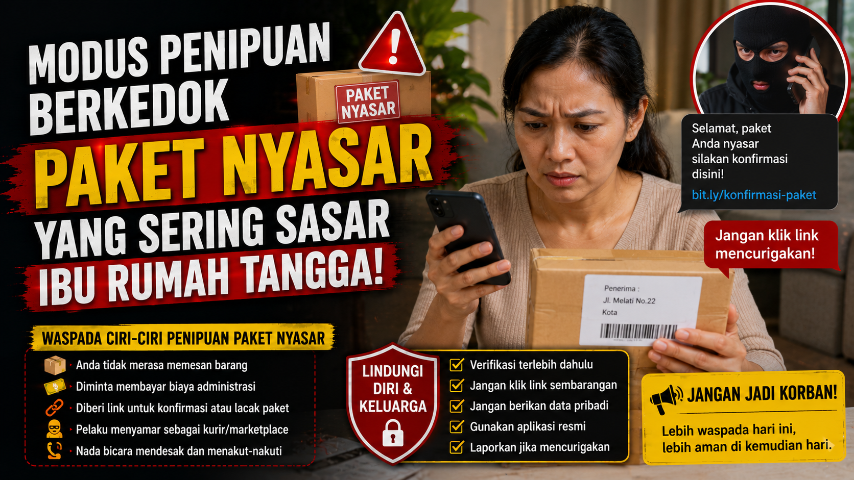 Modus penipuan berkedok paket nyasar